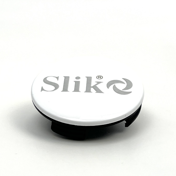 Колпачок SLIK белый с серебристой надписью